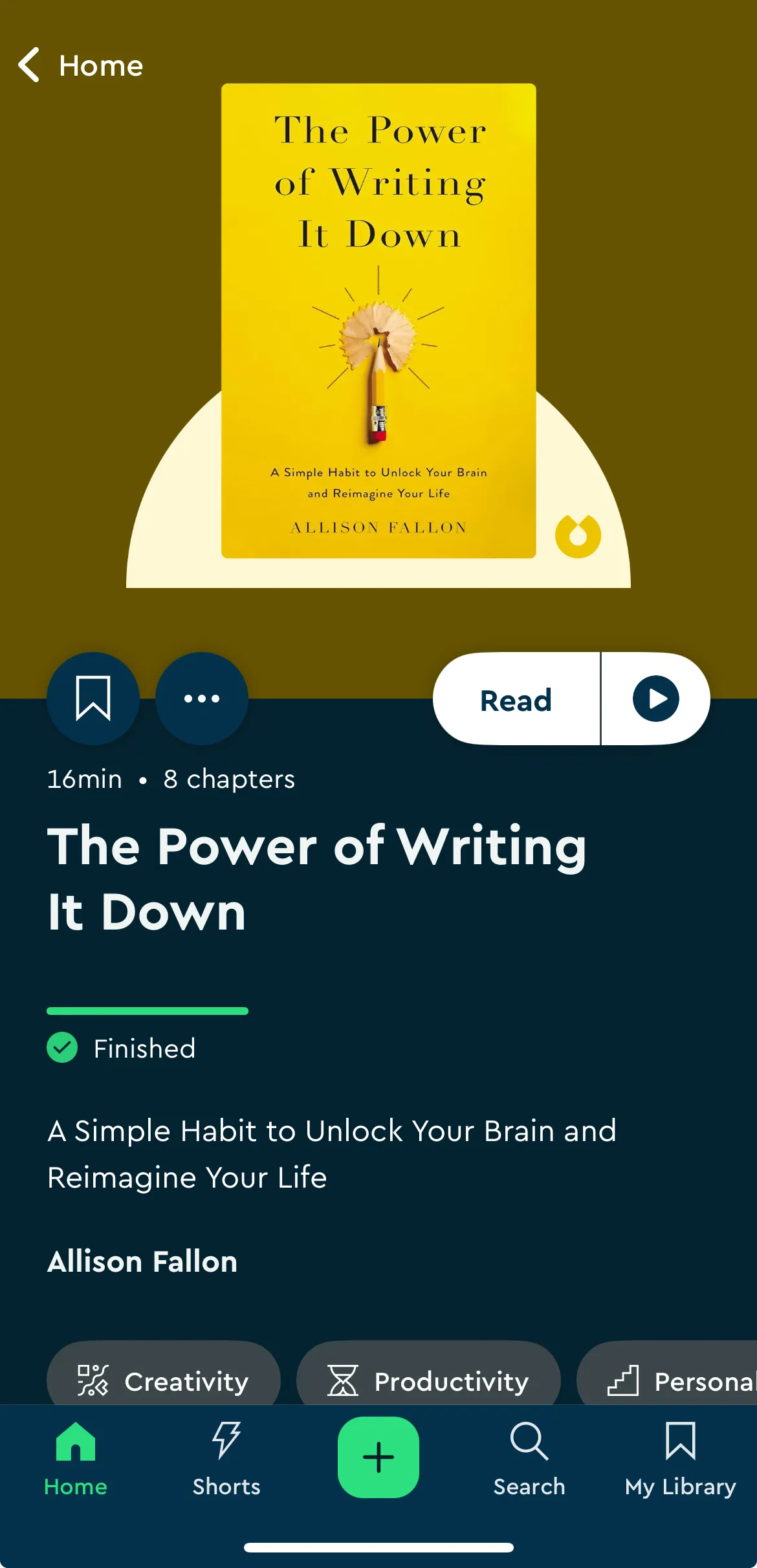 Power of writing it down - Blink action plan